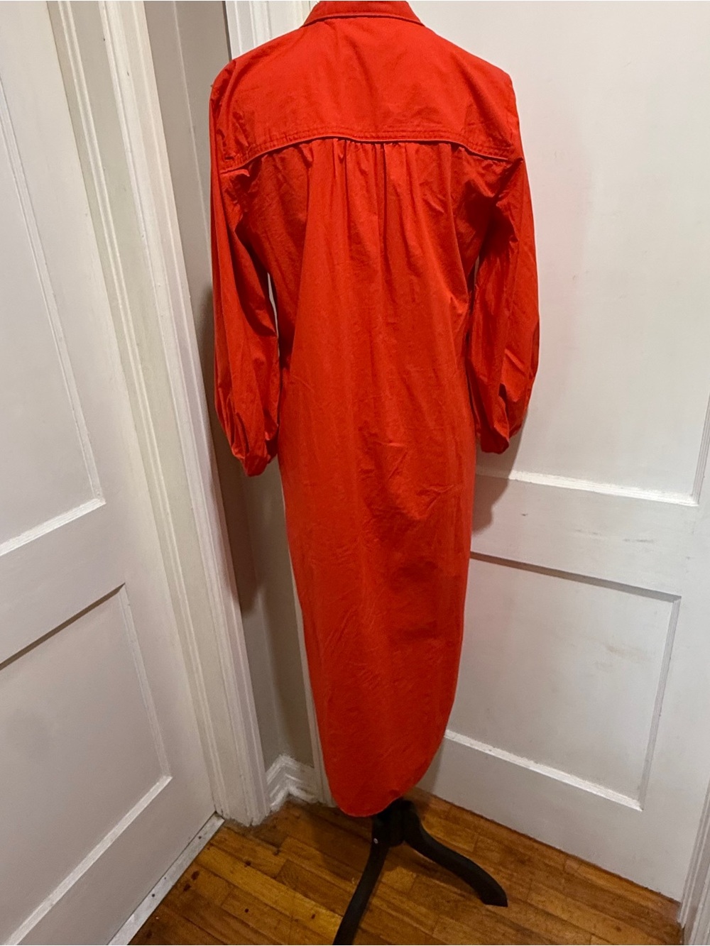 LOFT Bright Red Button-Up Dress - Picture 6 of 14